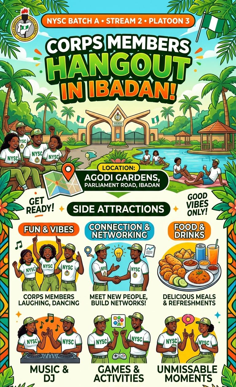 NYSC BATCH A Stream 2 Platoon 3 HANGOUT Ibadan.